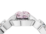 White gold Three-Stone Fancy Pink Oval Cut Diamond Wave Pave Band with Prong Setting_4