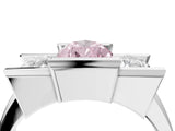 White gold Three Stone Fancy Pink Pear Cut Cut Channel Set Diamond Ring_28