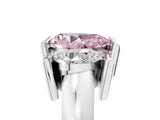 White gold Three Stone Fancy Pink Pear Cut Cut Channel Set Diamond Ring_29