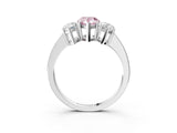 White gold Three-Stone Fancy Pink Pear Cut Cut Diamond Engagement Ring with Flat Band and Four-Prong Setting_15
