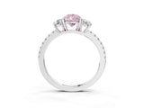 White gold Three-Stone Fancy Pink Pear Cut Cut Diamond Pavé Band with Prong Setting_36