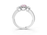 White gold Three-Stone Fancy Pink Pear Cut Cut Diamond Ring with Channel Set Band and Four-Prong Setting_15