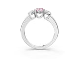 White gold Three-Stone Fancy Pink Pear Cut Cut Diamond Ring with Channel Set Band and Four-Prong Setting_16