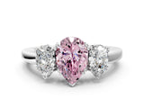 White gold Three-Stone Fancy Pink Pear Cut Cut Diamond Ring with Channel Set Band and Four-Prong Setting_36
