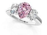 White gold Three-Stone Fancy Pink Pear Cut Cut Diamond Ring with Channel Set Band and Four-Prong Setting_38