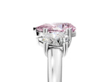White gold Three-Stone Fancy Pink Pear Cut Cut Diamond Ring with Channel Set Band and Four-Prong Setting_41