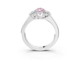 White gold Three-Stone Fancy Pink Pear Cut Cut Diamond Ring with Prong Setting and Classic Band_3