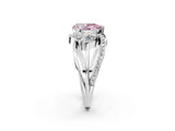 White gold Three-Stone Fancy Pink Pear Cut Cut Diamond Split Shank Prong Set Ring_14