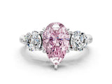White gold Three-Stone Fancy Pink Pear Cut Diamond Channel Set Engagement Ring with Prong Setting_24