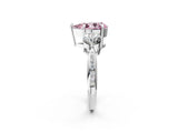 White gold Three-Stone Fancy Pink Pear Cut Diamond Channel Set Engagement Ring with Prong Setting_26