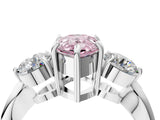White gold Three-Stone Fancy Pink Pear Cut Diamond Channel Set Engagement Ring with Prong Setting_28