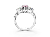 White gold Three-Stone Fancy Pink Pear Cut Diamond Channel Set Engagement Ring with Prong Setting_3