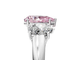 White gold Three-Stone Fancy Pink Pear Cut Diamond Engagement Ring with Prong Setting_20