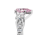 White gold Three-Stone Fancy Pink Pear  Cut Diamond Pavé Band with Four-Prong Setting_33