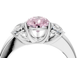 White gold Three-Stone Fancy Pink Pear  Cut Diamond Ring with Channel-Set Band and Four-Prong Setting_69