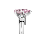White gold Three-Stone Fancy Pink Pear  Cut Diamond Solitaire with Prong Setting and Classic Band_46
