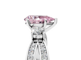 White gold Three-Stone Fancy Pink Pear  Cut Diamond Twist Band with Prong Setting_71
