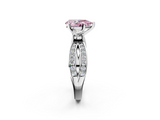 White gold Three-Stone Fancy Pink Pear  Cut Diamond Twist Band with Prong Setting_75
