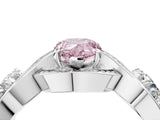 White gold Three-Stone Fancy Pink Pear Cut Diamond Wave Pave Band with Prong Setting_4