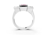 White gold Three Stone Fancy Pink Princess Cut Cut Channel Set Diamond Ring_39