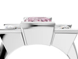 White gold Three Stone Fancy Pink Princess Cut Cut Channel Set Diamond Ring_40