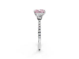 White gold Three-Stone Fancy Pink Princess Cut Cut Diamond Pavé Band with Prong Setting_29