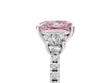 White gold Three-Stone Fancy Pink Princess Cut Cut Diamond Pavé Band with Prong Setting_32