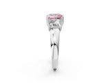 White gold Three-Stone Fancy Pink Princess Cut Cut Diamond Ring with Channel Set Band and Four-Prong Setting_26