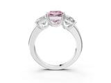 White gold Three-Stone Fancy Pink Princess Cut Cut Diamond Ring with Channel Set Band and Four-Prong Setting_27