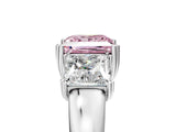 White gold Three-Stone Fancy Pink Princess Cut Cut Diamond Ring with Channel Set Band and Four-Prong Setting_41