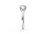 White gold Three-Stone Fancy Pink Princess Cut Cut Diamond Ring with Trillion Side Stones and Four-Prong Setting_25