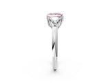 White gold Three-Stone Fancy Pink Princess Cut Cut Diamond Ring with Trillion Side Stones and Four-Prong Setting_37