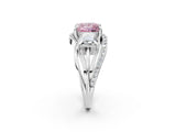 White gold Three-Stone Fancy Pink Princess Cut Cut Diamond Split Shank Prong Set Ring_14