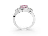 White gold Three-Stone Fancy Pink Princess Cut Cut Diamond Split Shank Prong Set Ring_15