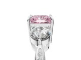 White gold Three-Stone Fancy Pink Princess Cut Diamond Channel Set Engagement Ring with Prong Setting_29
