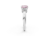 White gold Three-Stone Fancy Pink Princess  Cut Diamond Ring with Channel-Set Band and Four-Prong Setting_19