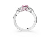 White gold Three-Stone Fancy Pink Radiant Cut Brilliant Diamond Solitaire Ring with Tapered Band and Four-Prong Setting_71
