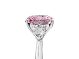 White gold Three-Stone Fancy Pink Radiant Cut Brilliant Diamond Solitaire Ring with Tapered Band and Four-Prong Setting_73