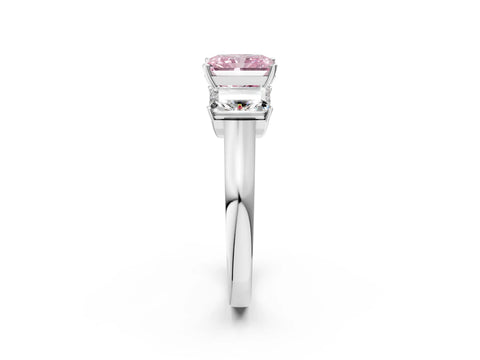 White gold Three-Stone Fancy Pink Radiant Cut Brilliant Diamond Trellis Ring with Comfort Fit Band_14