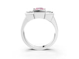White gold Three Stone Fancy Pink Radiant Cut Cut Channel Set Diamond Ring_39