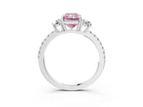 White gold Three-Stone Fancy Pink Radiant Cut Cut Diamond Pavé Band with Prong Setting_30