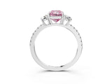 White gold Three-Stone Fancy Pink Radiant Cut Cut Diamond Pavé Band with Prong Setting_36