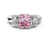 White gold Three-Stone Fancy Pink Radiant Cut Cut Diamond Ring with Channel Set Band and Four-Prong Setting_12