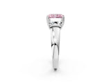 White gold Three-Stone Fancy Pink Radiant Cut Cut Diamond Ring with Channel Set Band and Four-Prong Setting_134