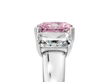 White gold Three-Stone Fancy Pink Radiant Cut Cut Diamond Ring with Channel Set Band and Four-Prong Setting_137