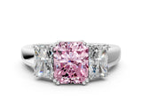 White gold Three-Stone Fancy Pink Radiant Cut Cut Diamond Ring with Channel Set Band and Four-Prong Setting_54