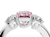White gold Three-Stone Fancy Pink Radiant Cut Cut Diamond Ring with Channel Set Band and Four-Prong Setting_58