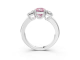 White gold Three-Stone Fancy Pink Radiant Cut Cut Diamond Ring with Channel Set Band and Four-Prong Setting_69