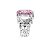 White gold Three-Stone Fancy Pink Radiant Cut Cut Diamond Ring with Channel-Set Band and Prong Setting_5