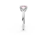 White gold Three-Stone Fancy Pink Radiant Cut Cut Diamond Ring with Trillion Side Stones and Four-Prong Setting_13